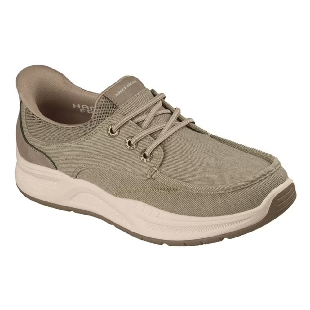 Skechers Mens Swift Fit Hands Free Canvas Sneaker 9.5 Taupe